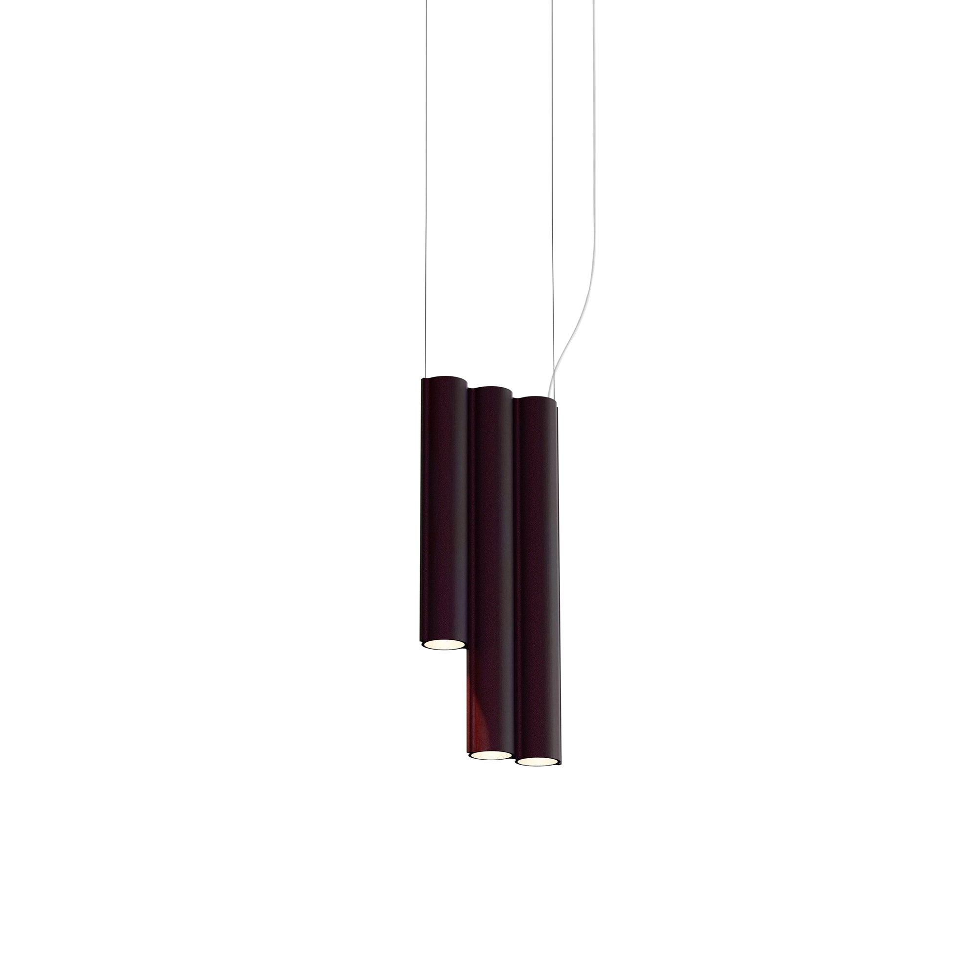 Silo 3SD Suspension Lamp: Textured Aubergine