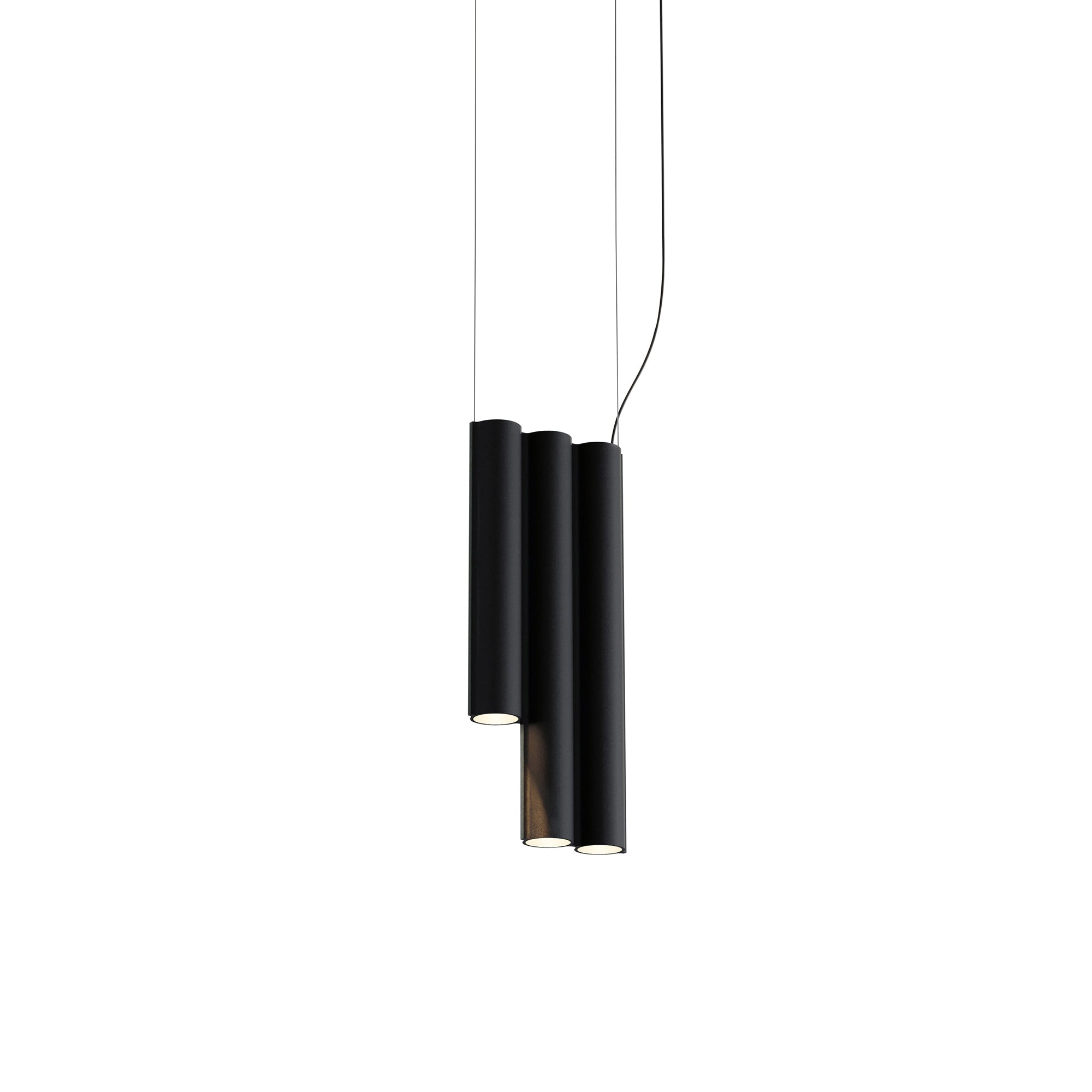 Silo 3SD Suspension Lamp: Textured Black