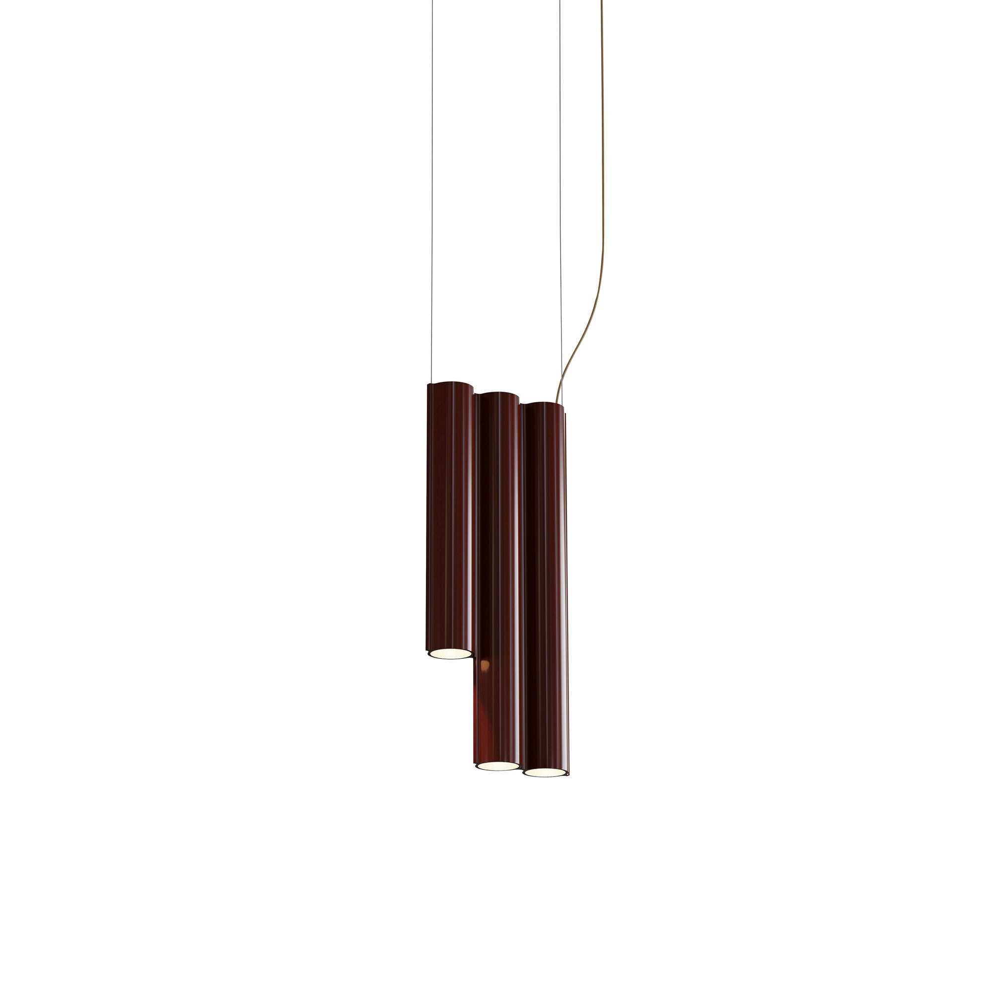 Silo 3SD Suspension Lamp: Glossy Oxblood