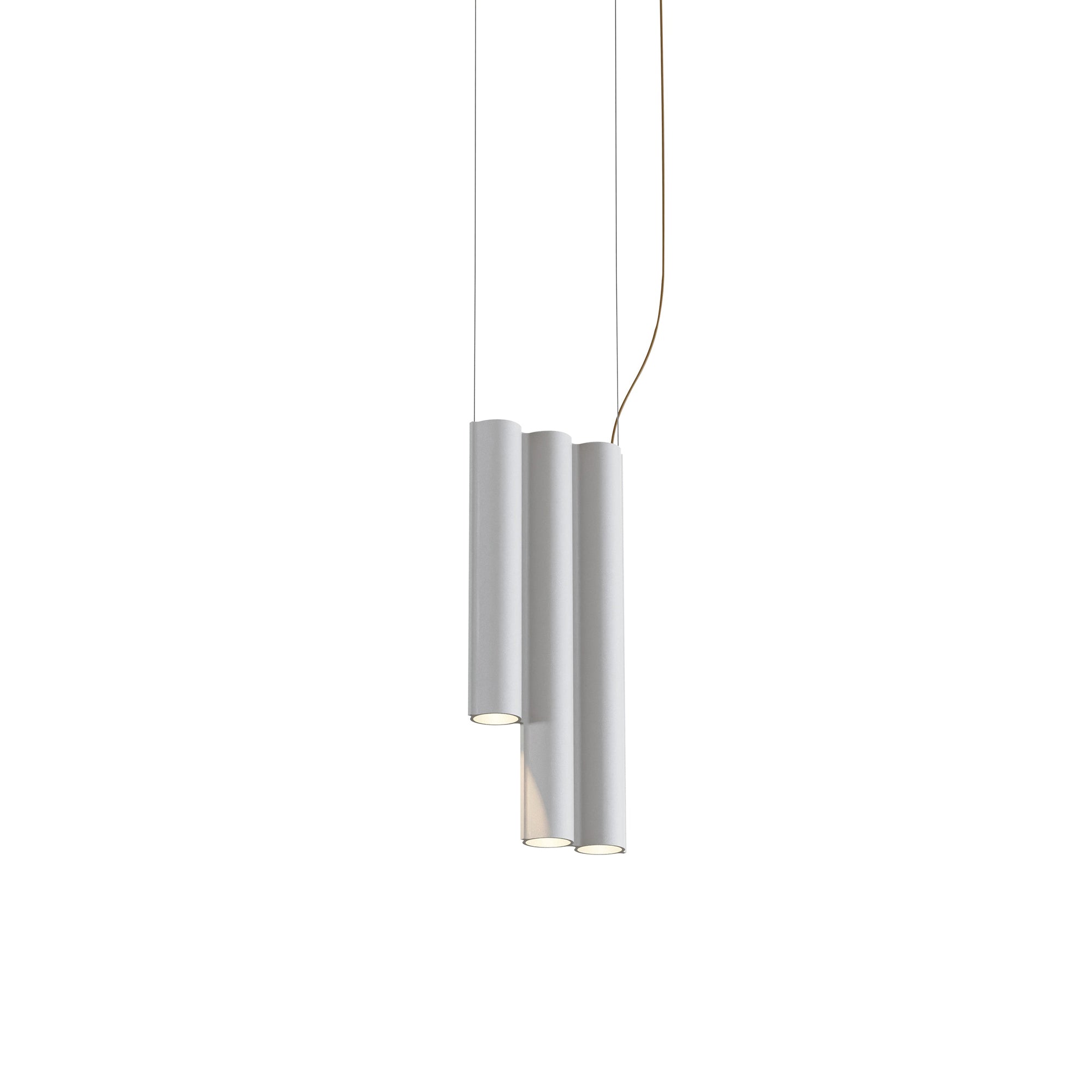 Silo 3SD Suspension Lamp: Textured White
