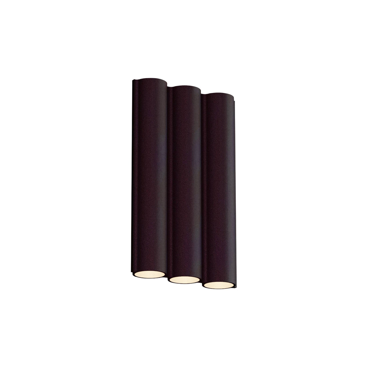 Silo 3WA Wall Light: Downlight + Textured Aubergine