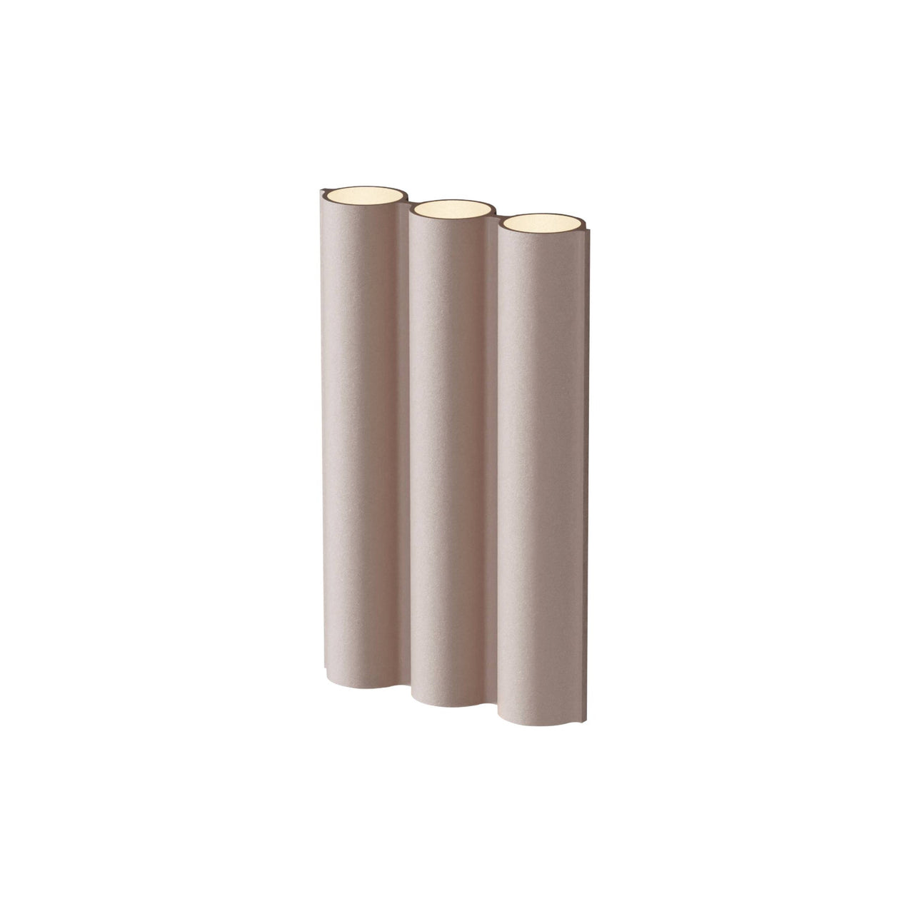 Silo 3WA Wall Light: Uplight + Wrinkled Dusty Pink