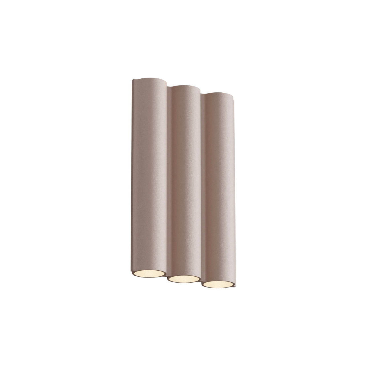 Silo 3WA Wall Light: Downlight + Wrinkled Dusty Pink