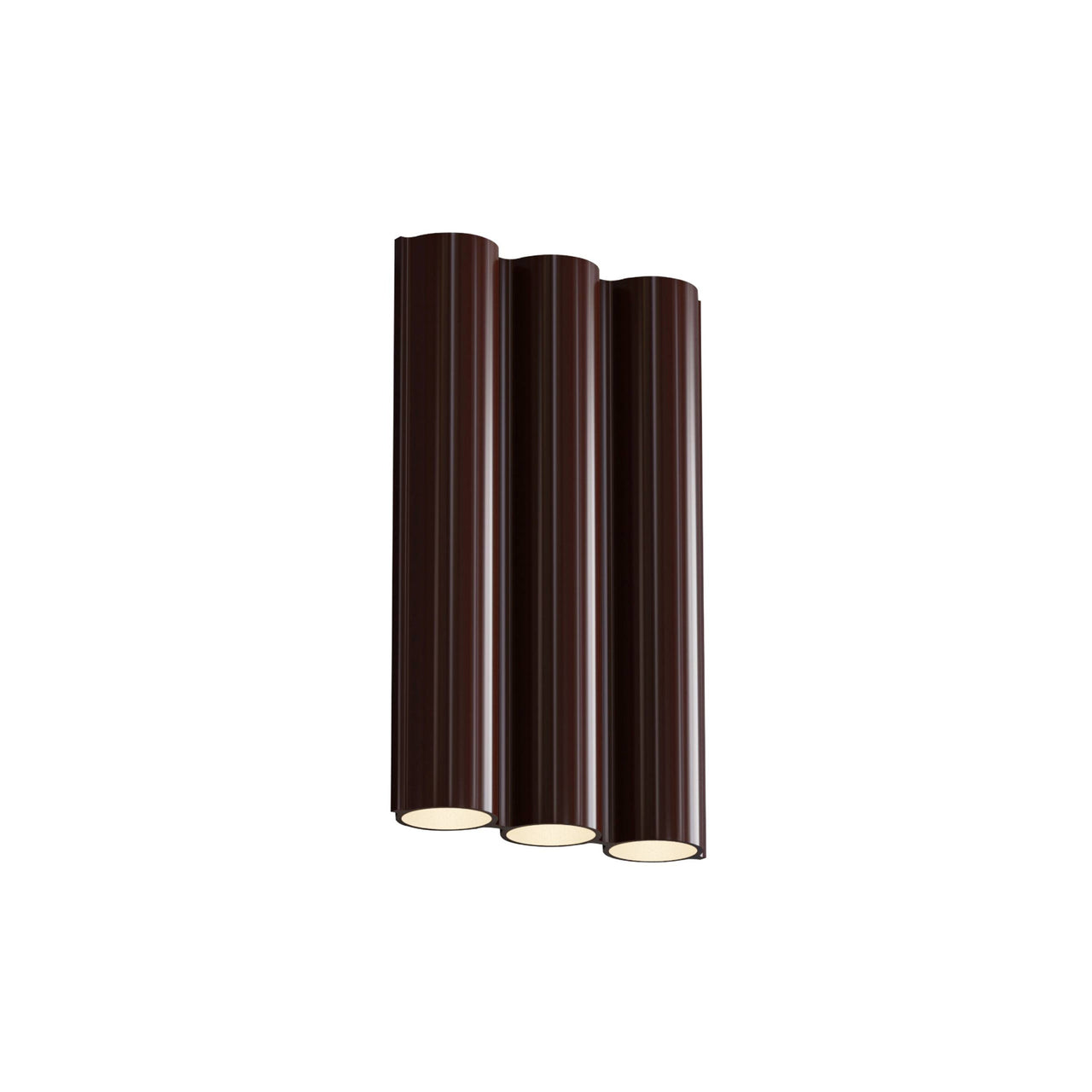 Silo 3WA Wall Light: Downlight + Glossy Oxblood