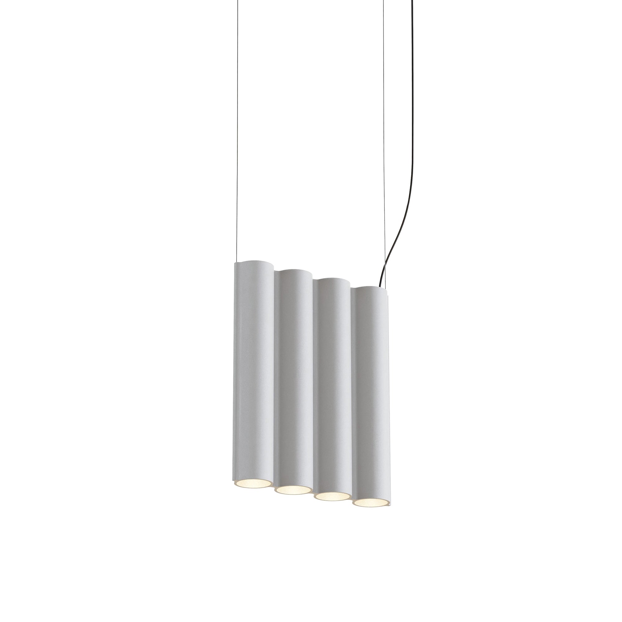 Silo 4SA Suspension Lamp: Textured White