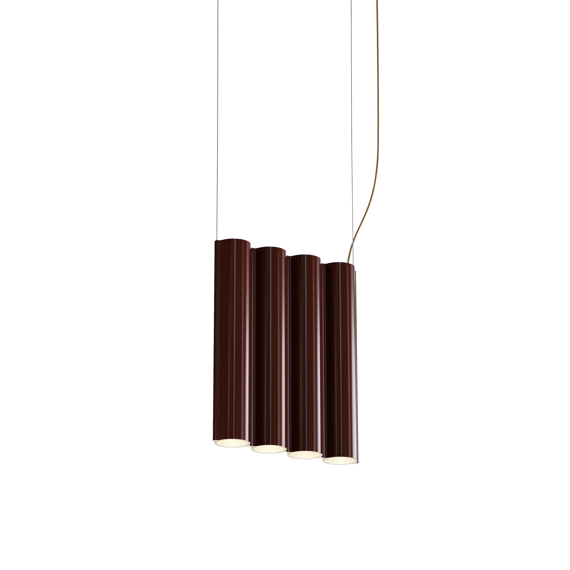 Silo 4SA Suspension Lamp: Glossy Oxblood