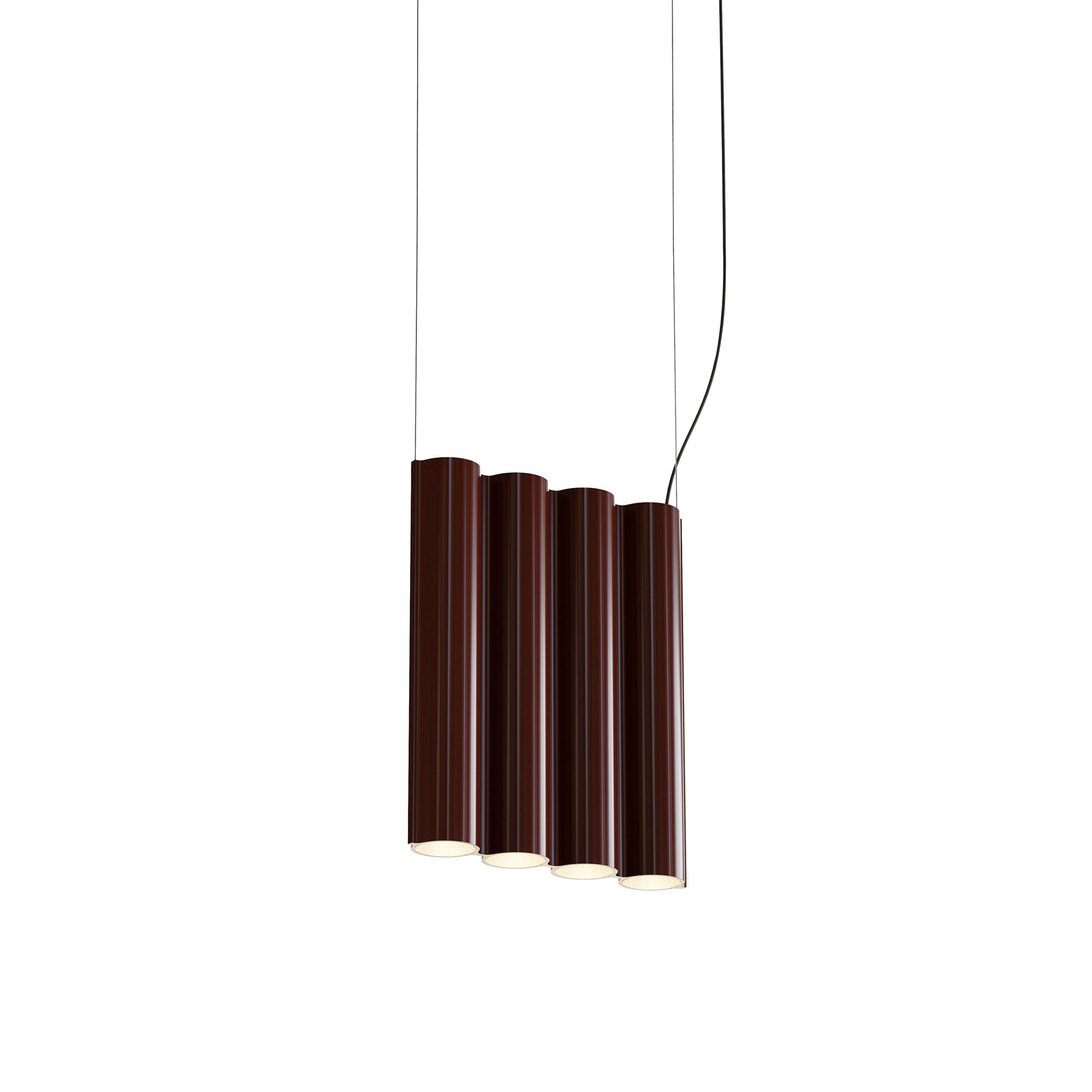 Silo 4SA Suspension Lamp: Glossy Oxblood