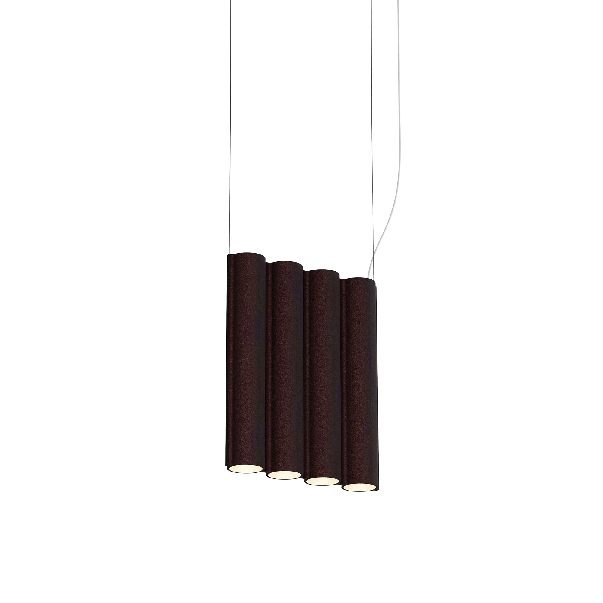 Silo 4SA Suspension Lamp: Textured Aubergine