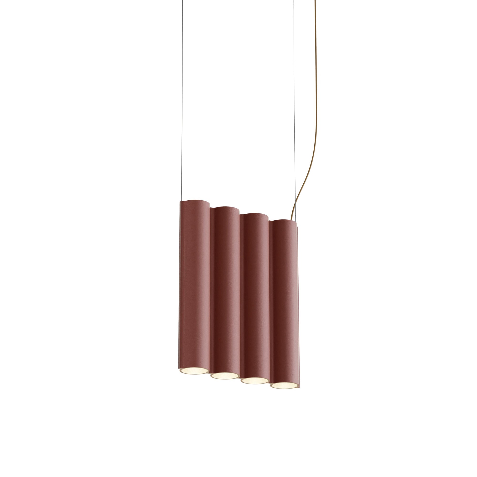 Silo 4SA Suspension Lamp: Textured Terracotta