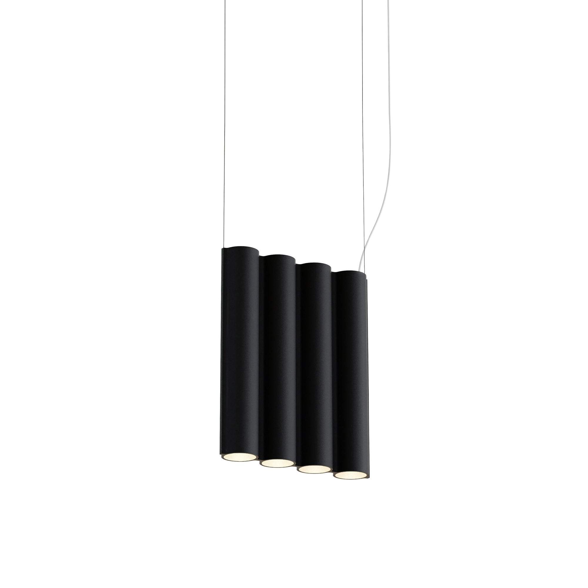 Silo 4SA Suspension Lamp: Textured Black