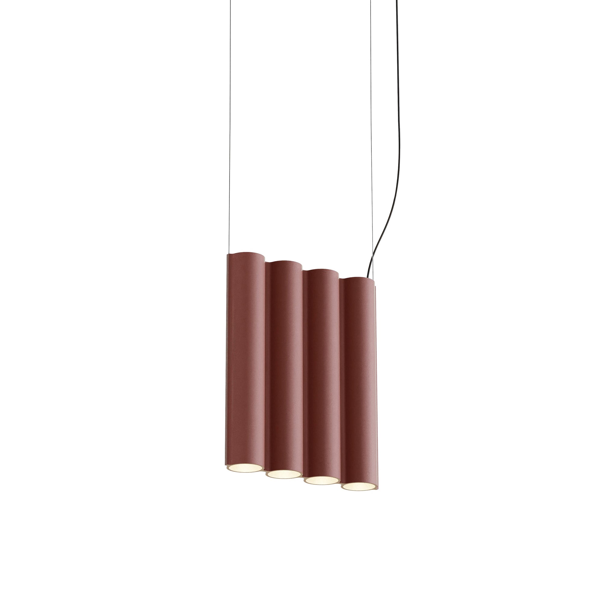 Silo 4SA Suspension Lamp: Textured Terracotta