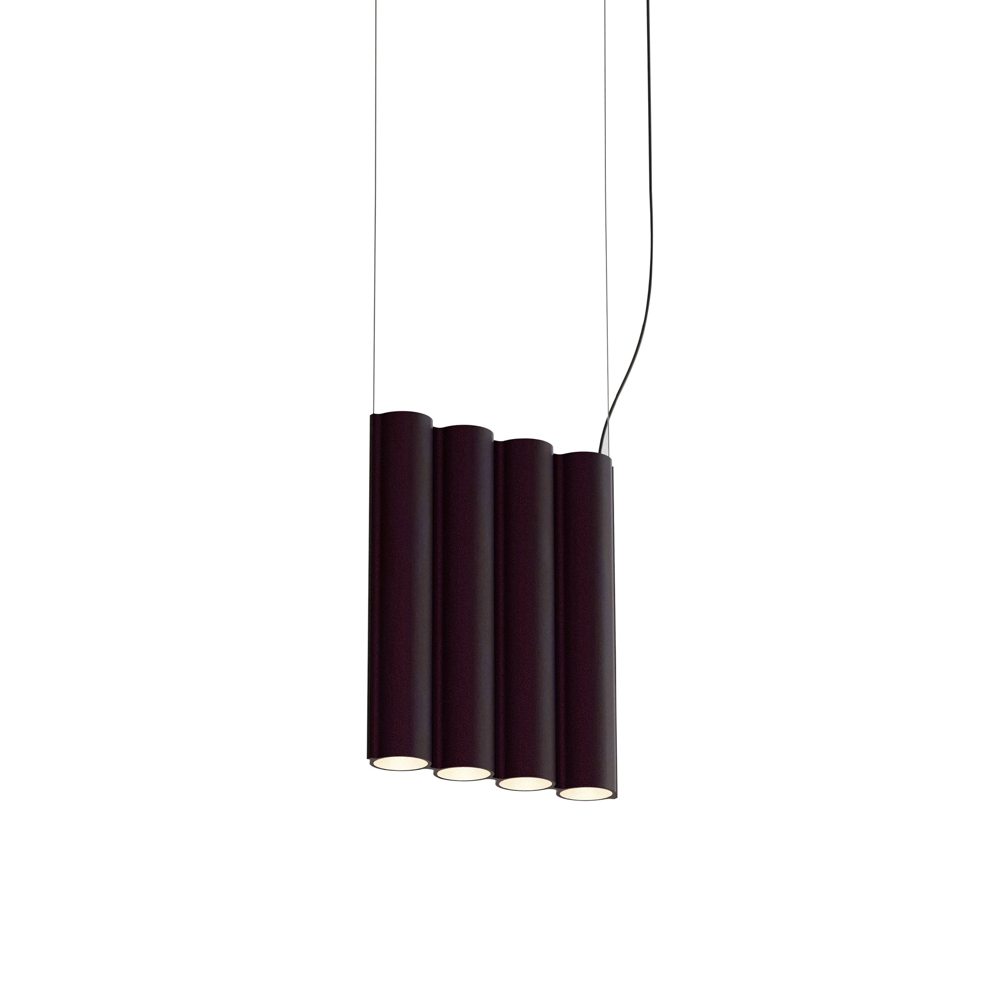 Silo 4SA Suspension Lamp: Textured Aubergine