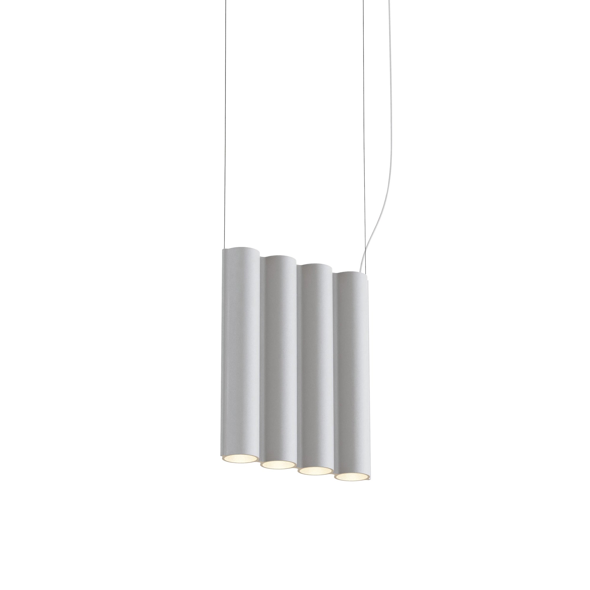 Silo 4SA Suspension Lamp: Textured White