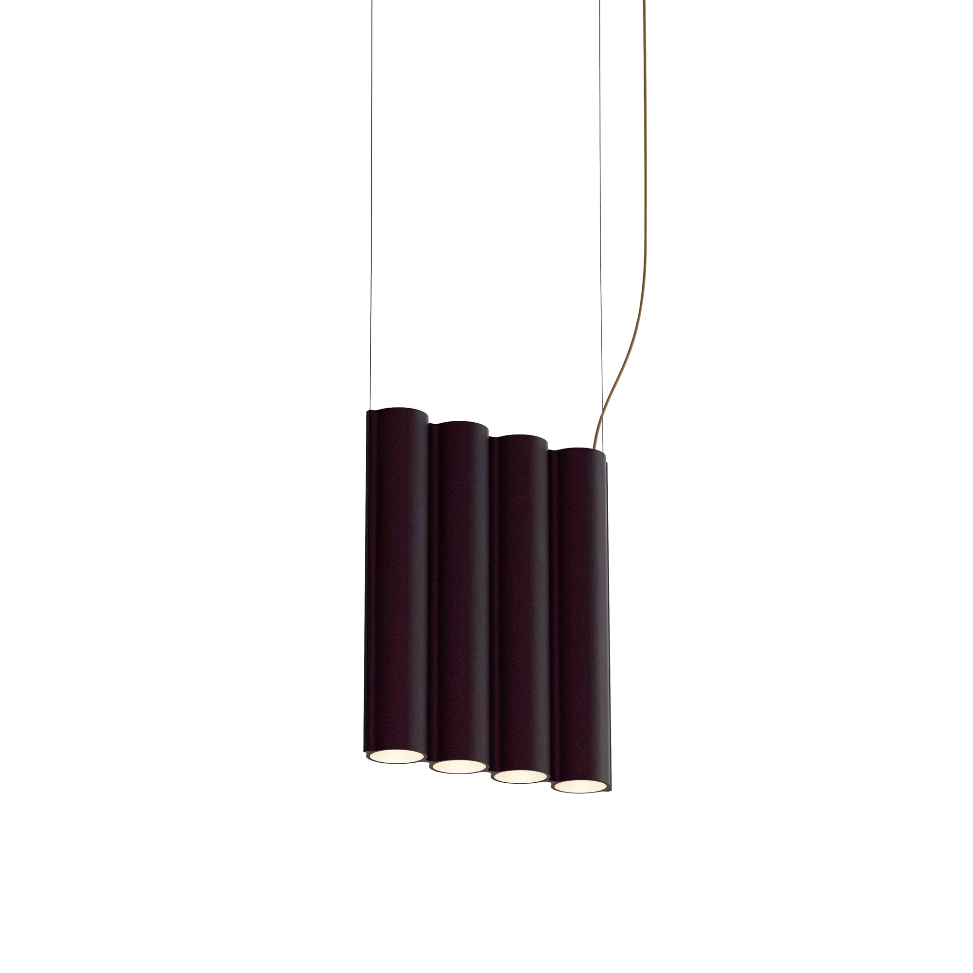 Silo 4SA Suspension Lamp: Textured Aubergine