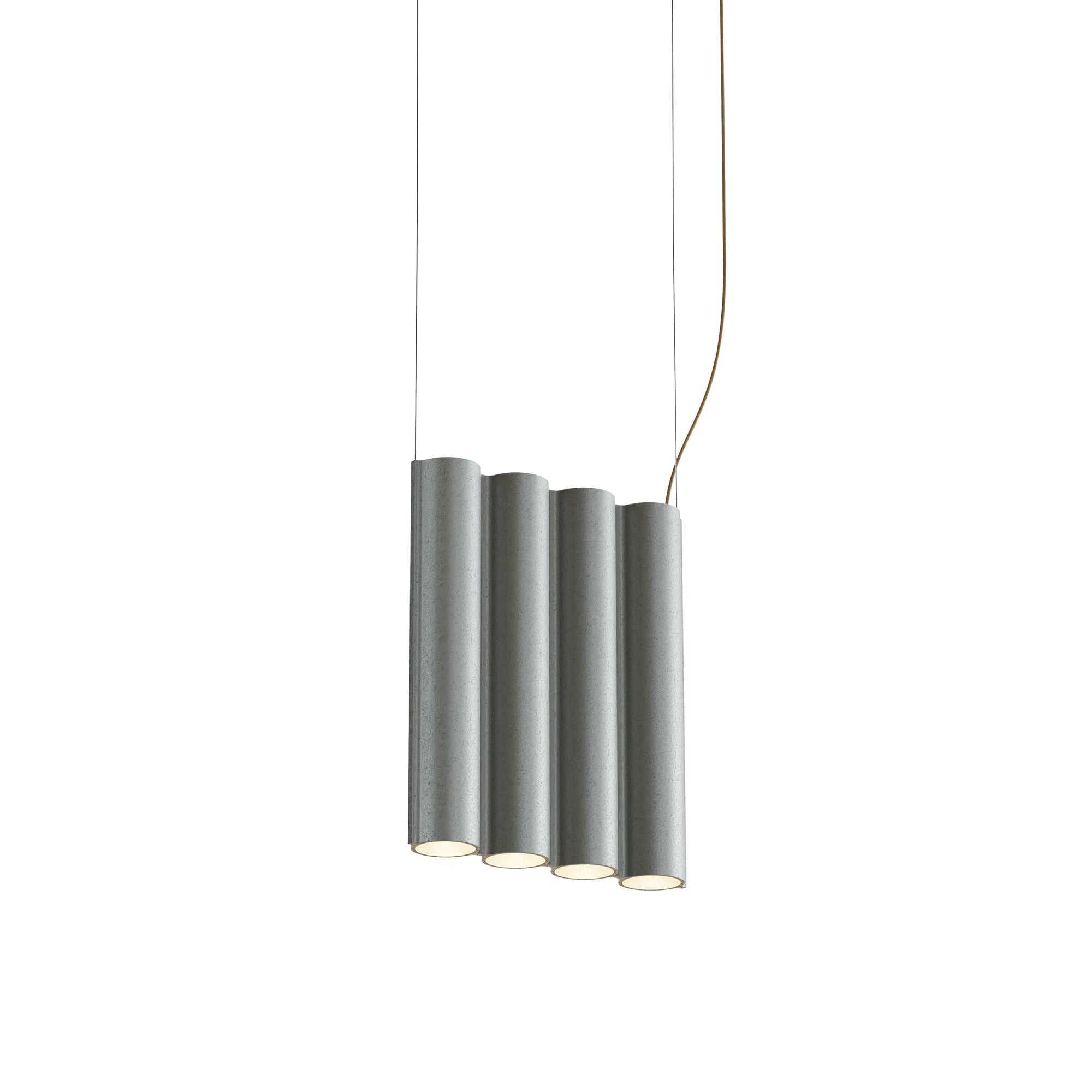 Silo 4SA Suspension Lamp: Tumbled Aluminum