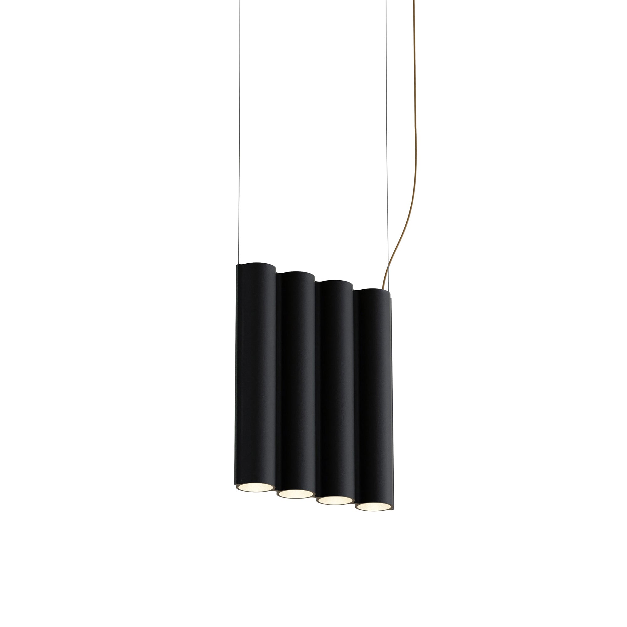 Silo 4SA Suspension Lamp: Textured Black