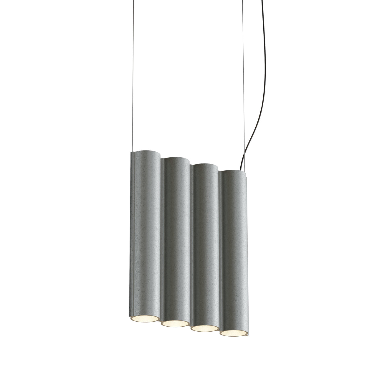 Silo 4SA Suspension Lamp: Tumbled Aluminum