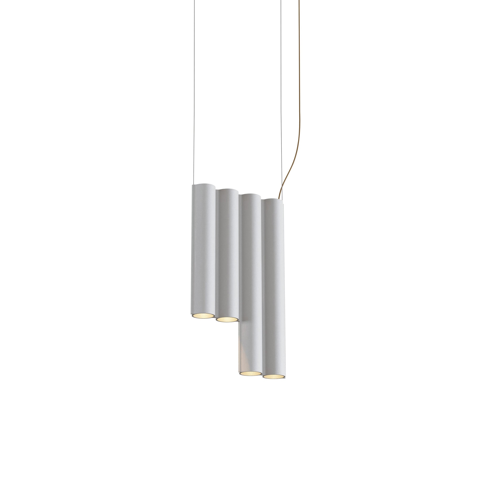 Silo 4SE Suspension Lamp: Textured White