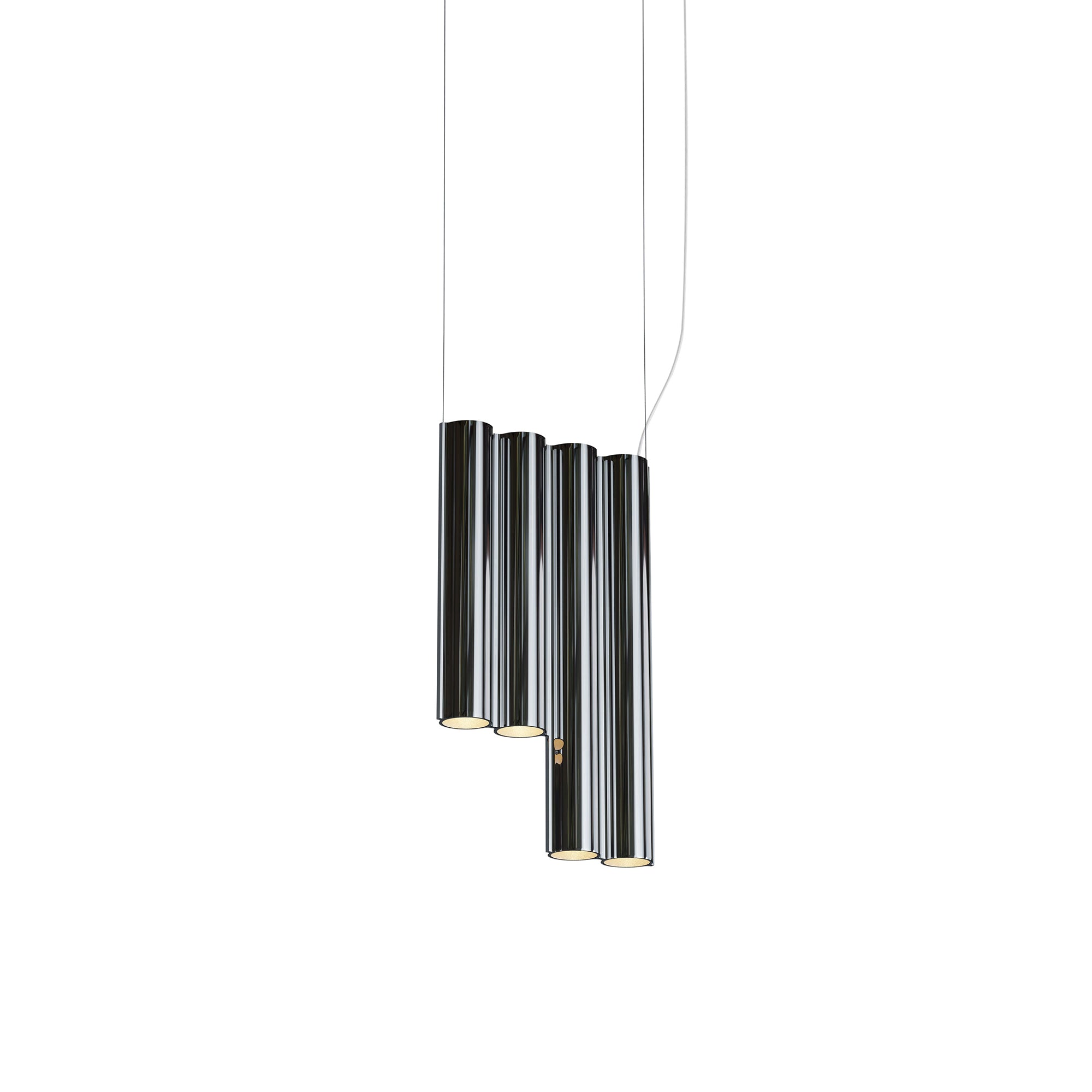 Silo 4SE Suspension Lamp: Mirror Polished Aluminum