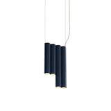 Silo 4SE Suspension Lamp: Textured Midnight Blue