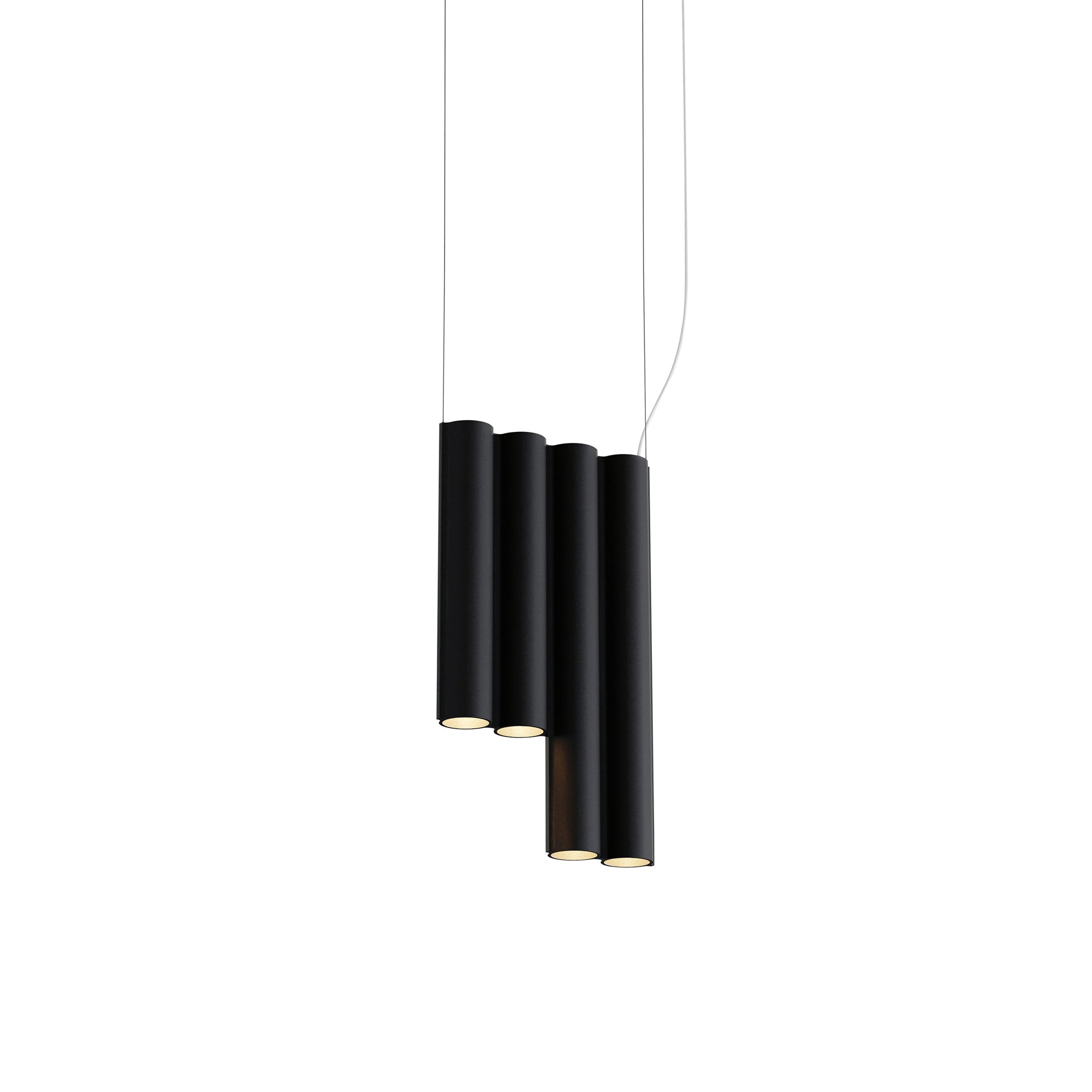 Silo 4SE Suspension Lamp: Textured Black