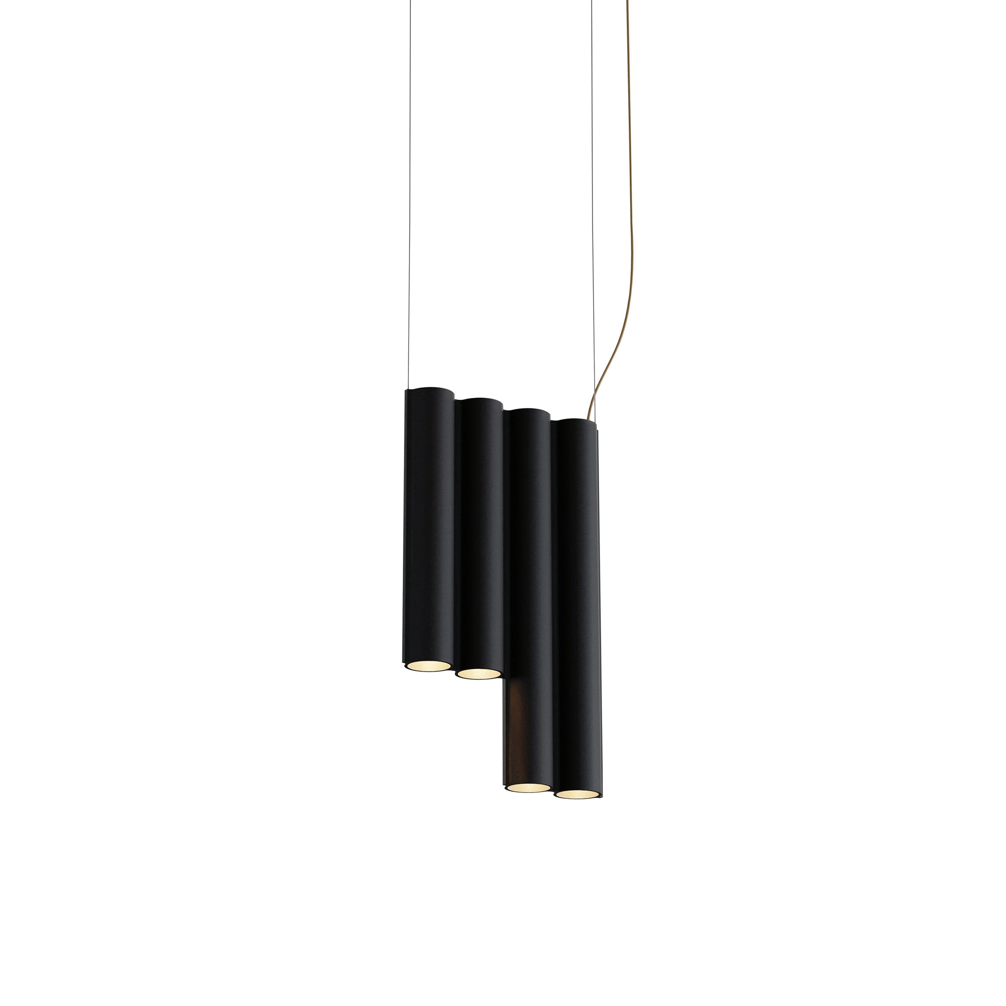 Silo 4SE Suspension Lamp: Textured Black