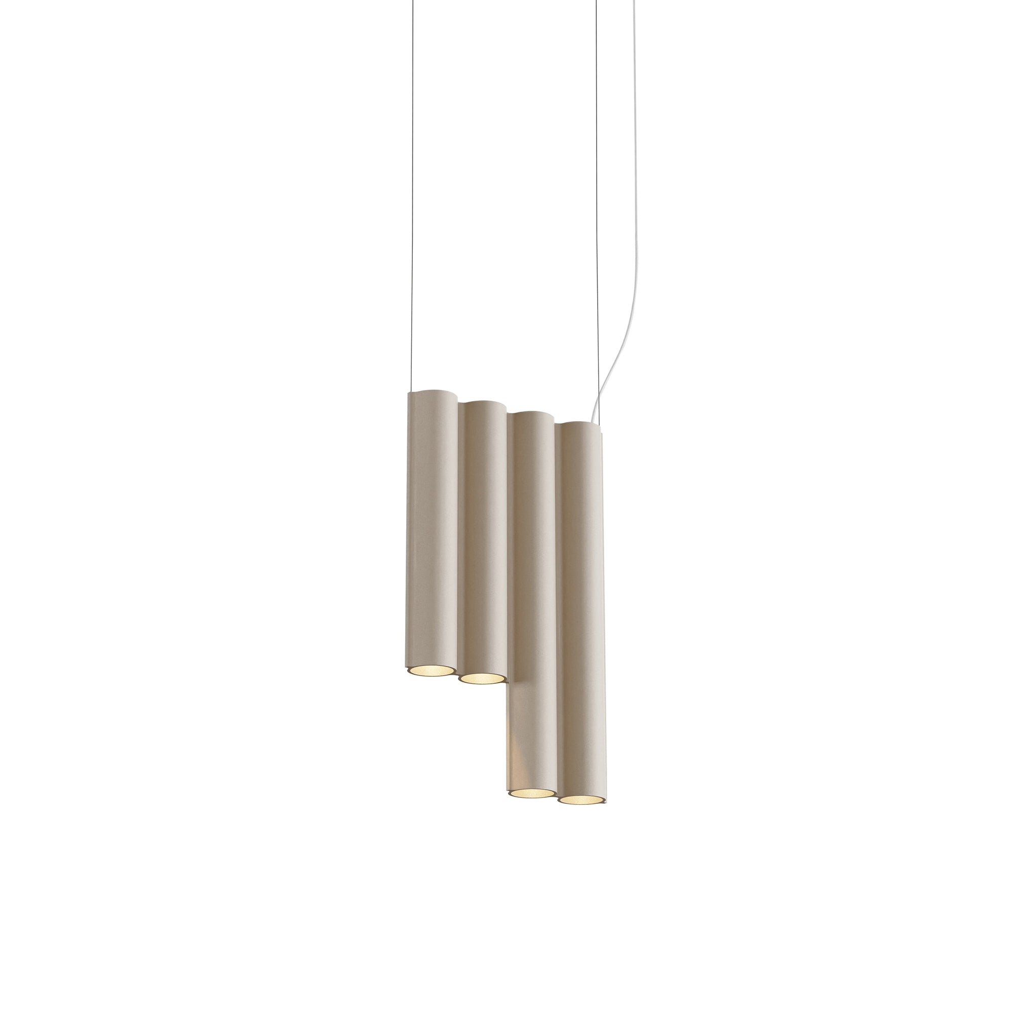 Silo 4SE Suspension Lamp: Textured Beige