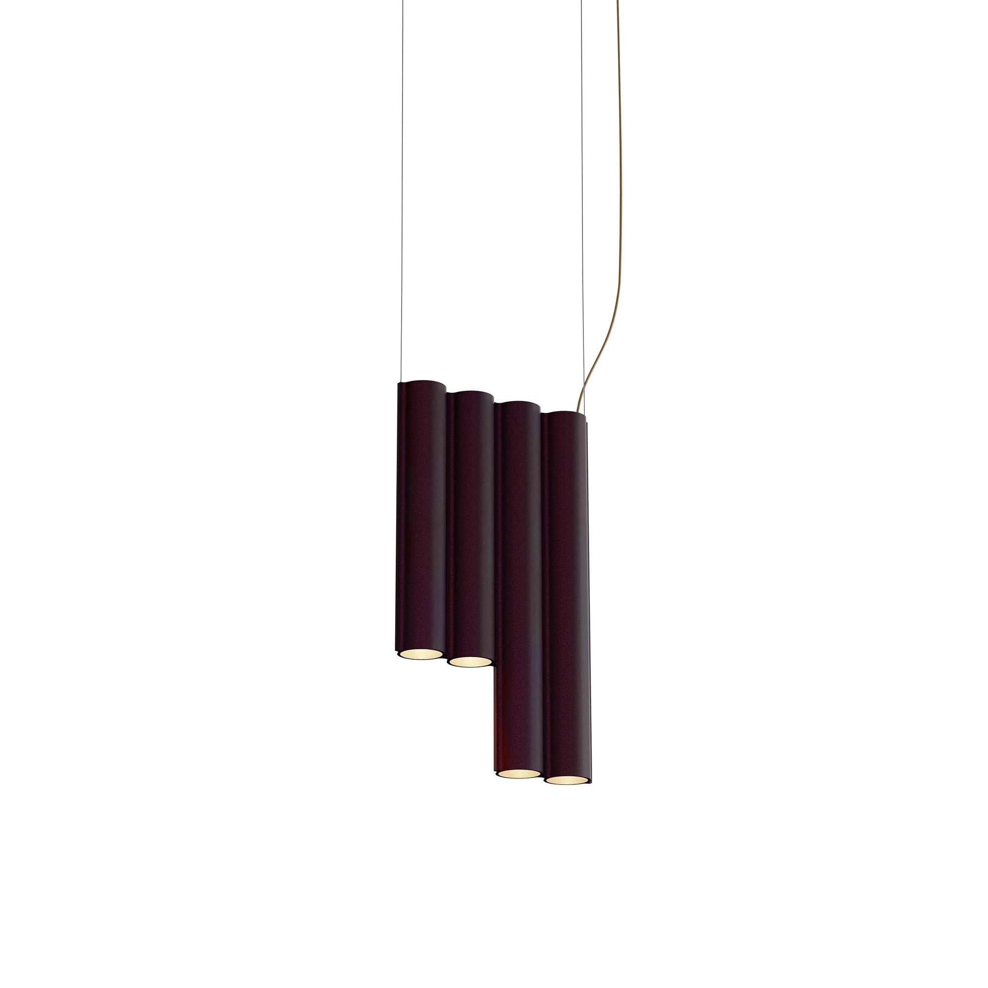 Silo 4SE Suspension Lamp: Textured Aubergine