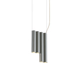 Silo 4SE Suspension Lamp: Tumbled Aluminum