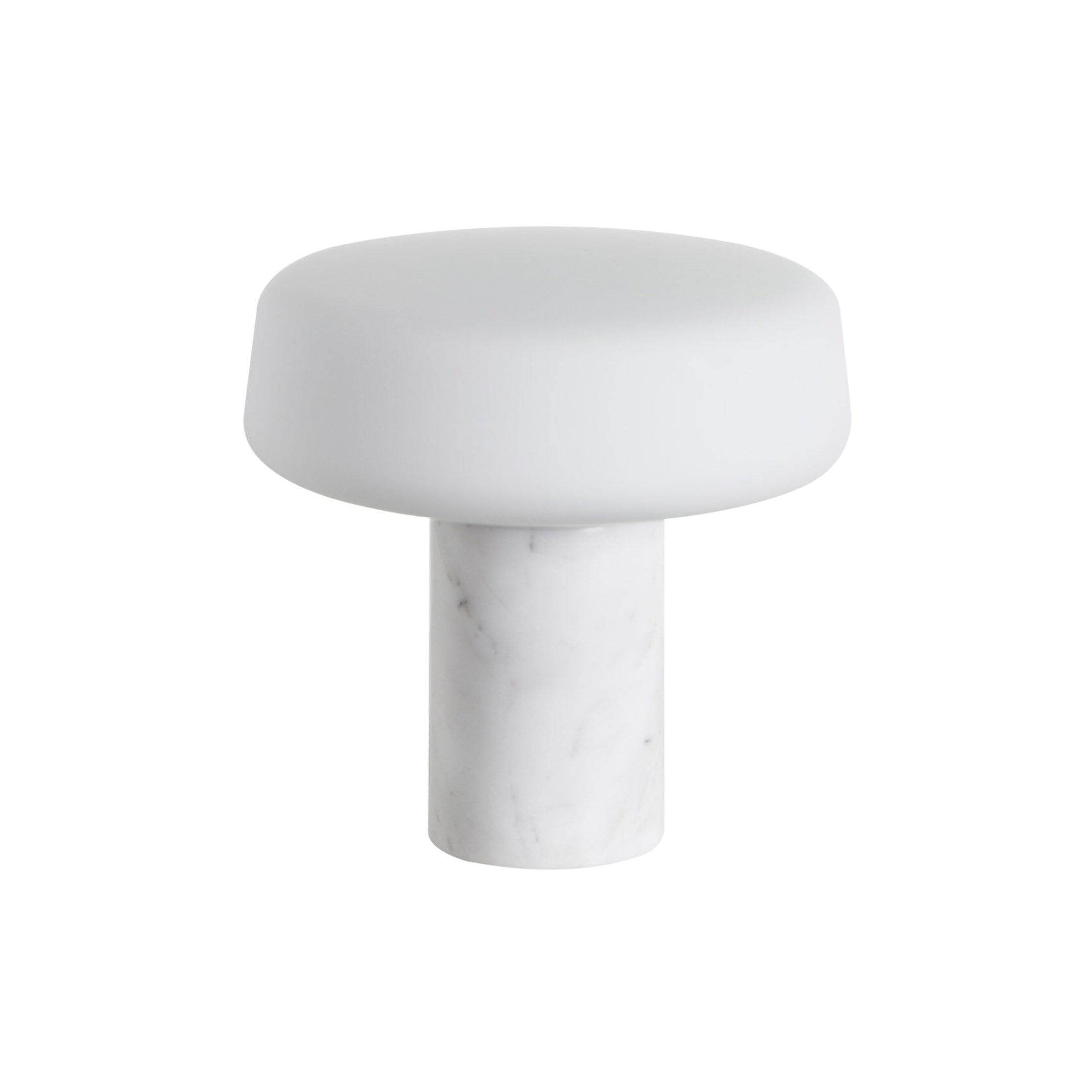 Solid Rechargeable Table Lamp: Carrara Marble