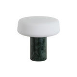Solid Rechargeable Table Lamp: Serpentine Green Marble