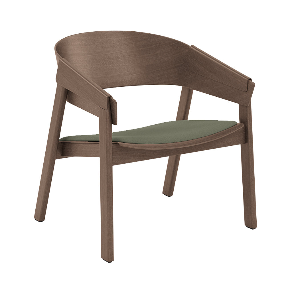 Cover Lounge Chair: Upholstered + Stained Dark Brown