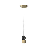 Calé(e) Pendant: Version 1 + Satin Brass + Satin Graphite