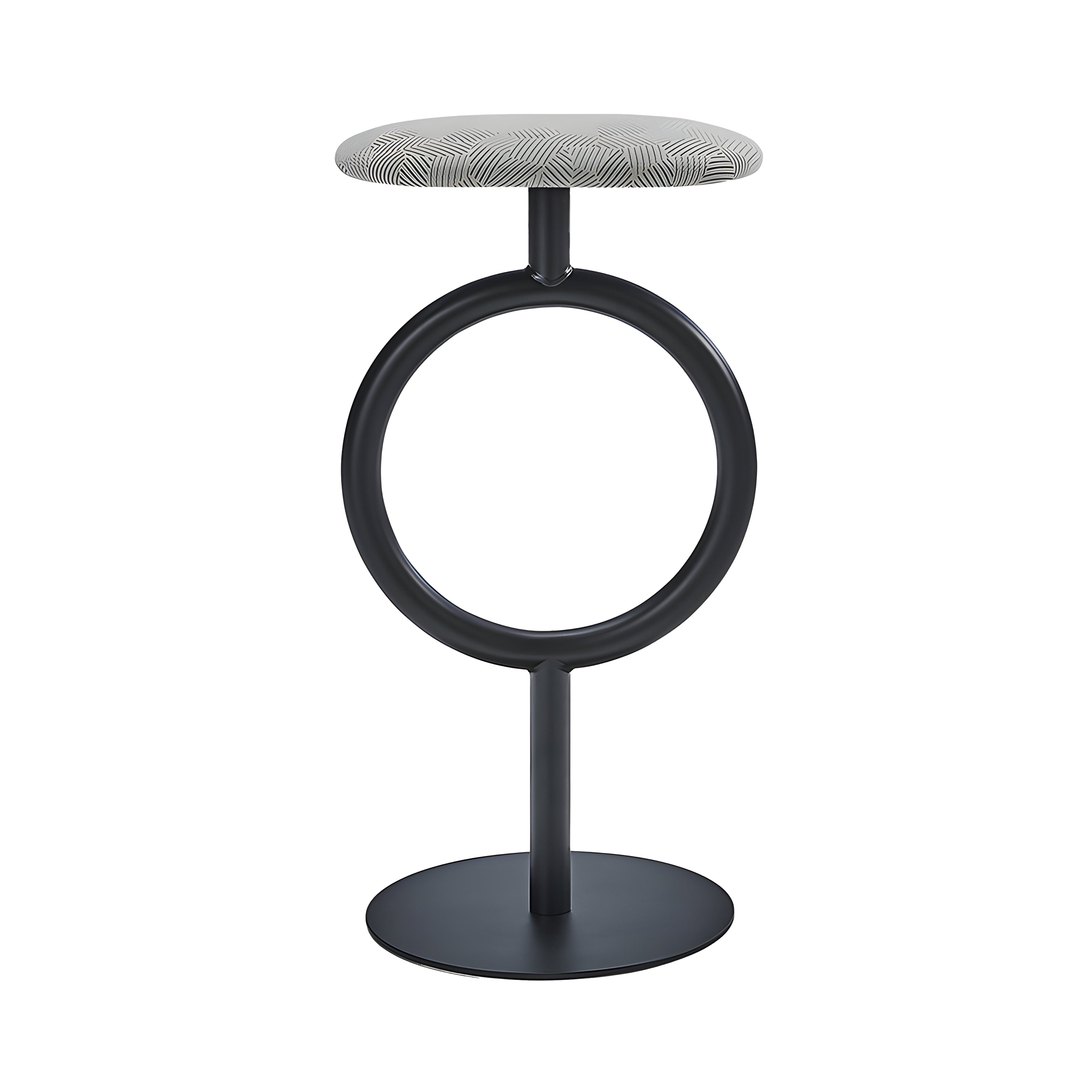 Totem Bar Stool: High + Negro Matt Lacquered