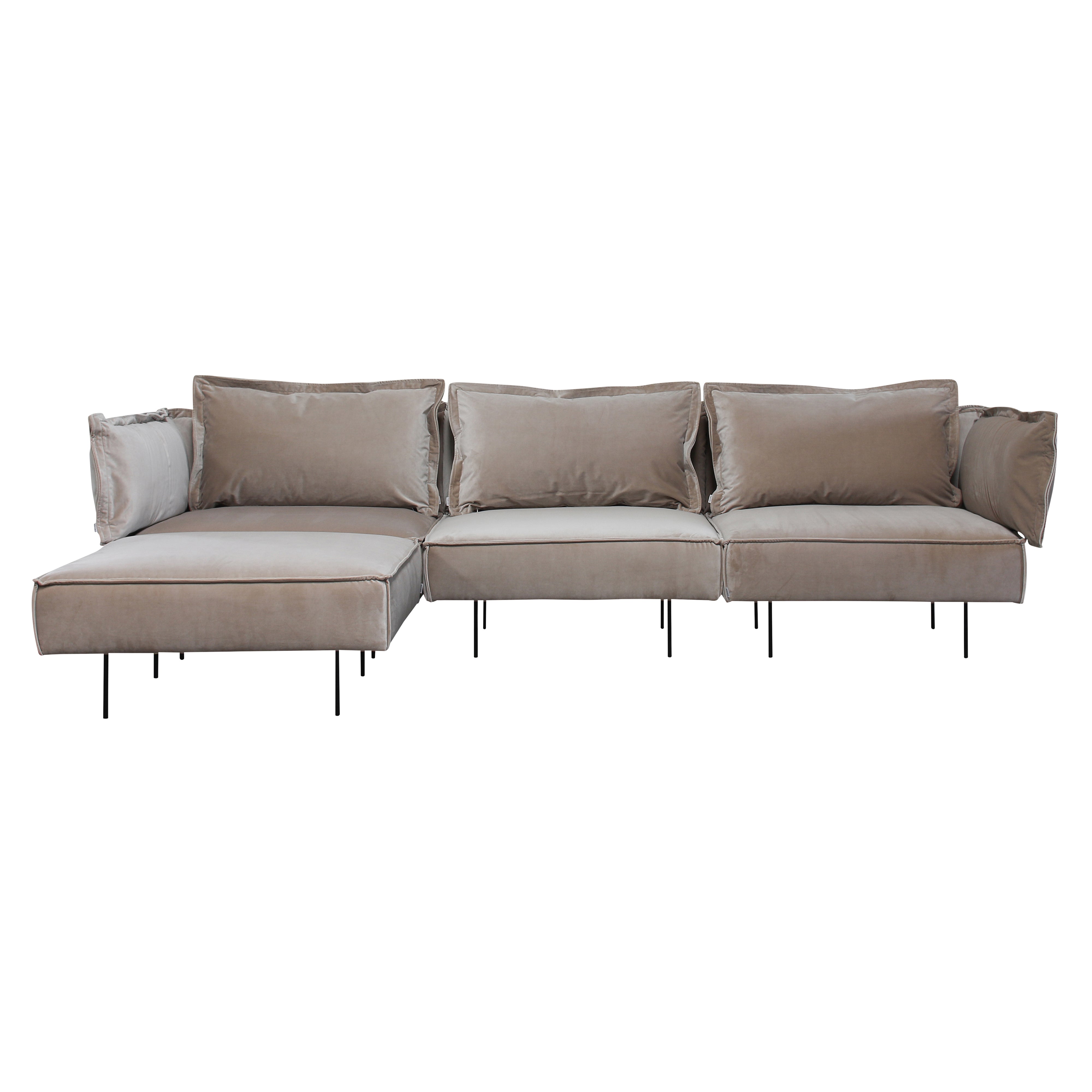 3-Seat Modular Sofa with Chaise: Sapphire 904
