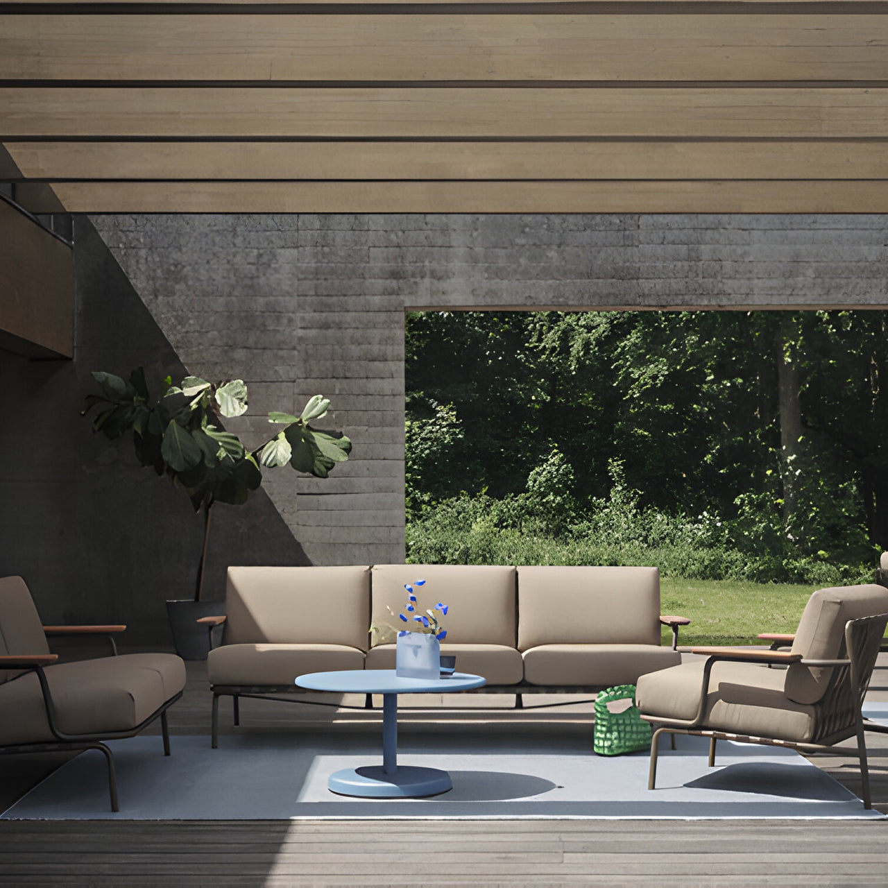 Linear Steel Coffee Table - Quick Ship