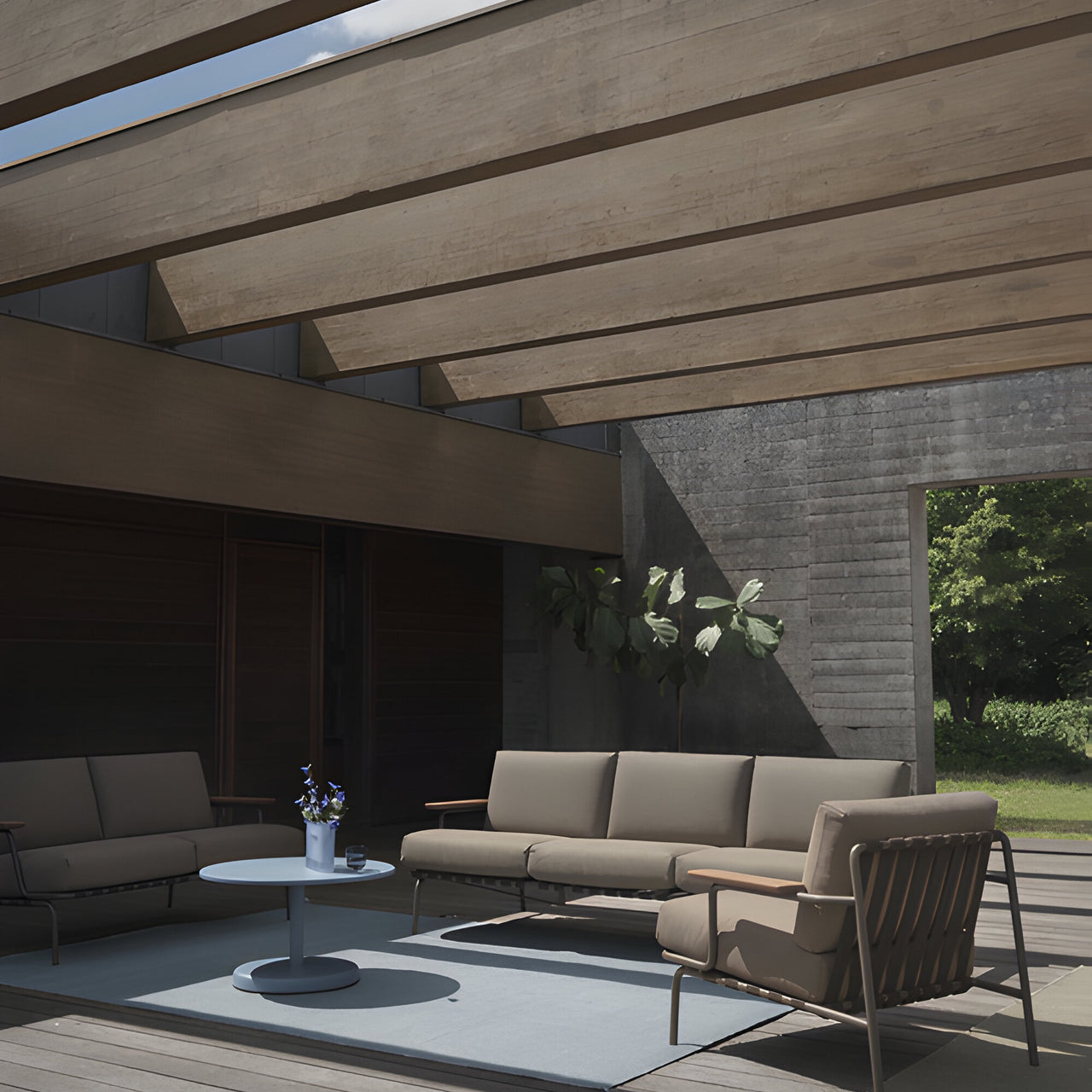 Linear Steel Coffee Table - Quick Ship