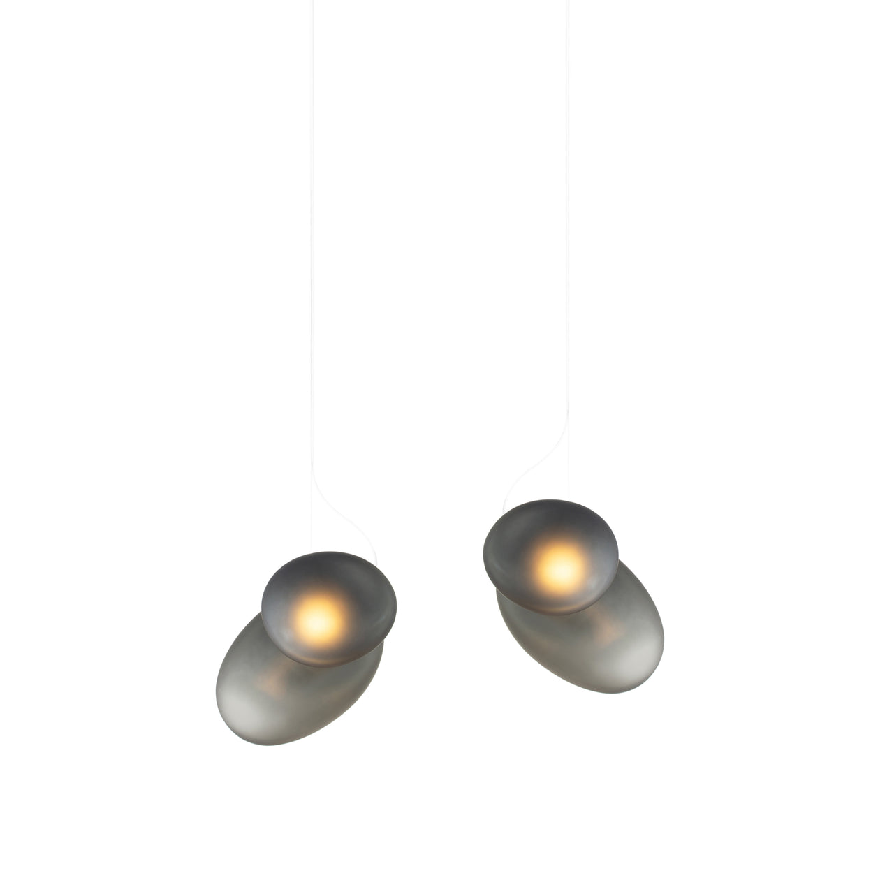 Pebble Linear 2 Pendant Light: A + D + Slate + Slate
