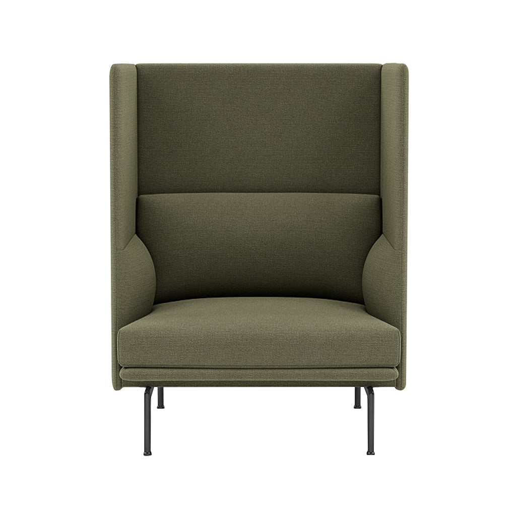 Outline Highback 1-Seater Sofa: Large + Small - 15.7