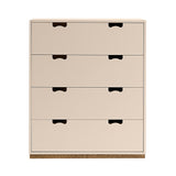 Snow A Storage Unit with Drawers: Rose + Snow A + Natural Oak