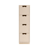 Snow J Storage Unit with Drawers: 4 + Rose + Natural Oak