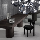 Fat Dining Chair: Black Steel Base