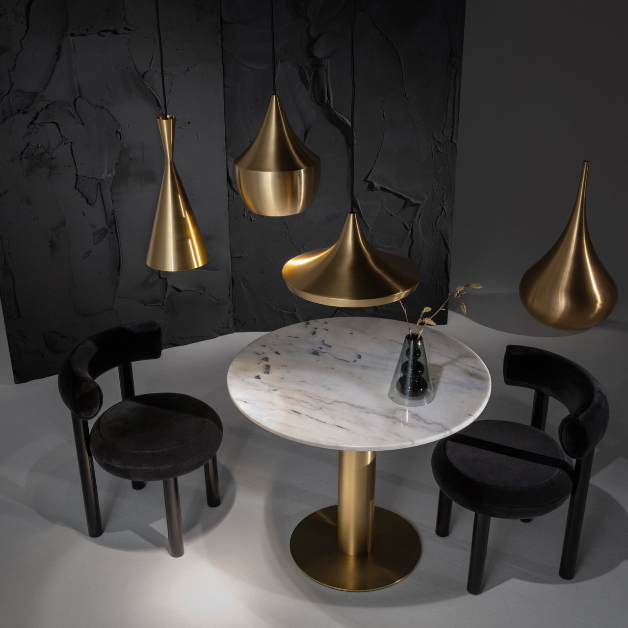 Fat Dining Chair: Black Steel Base