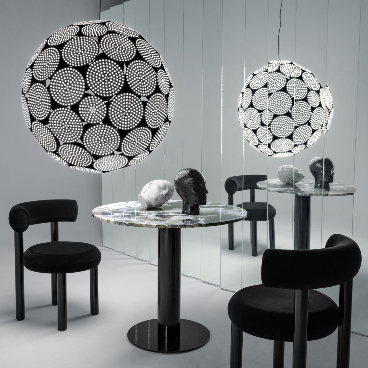 Fat Dining Chair: Black Steel Base