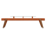 Track Dining Shuffleboard: 14 Feet + Terracotta + Brown Lining