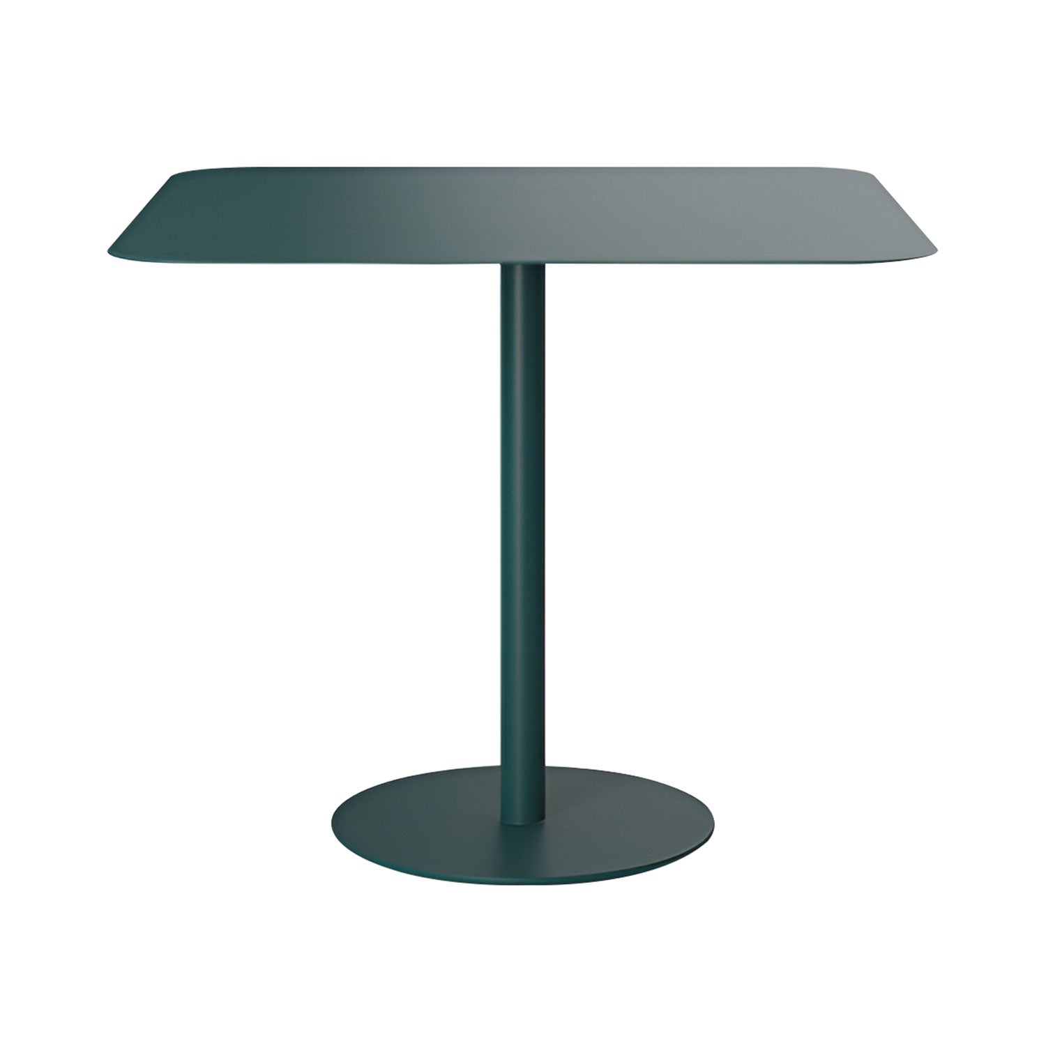 Odette Dining Table: Blue Green Metal