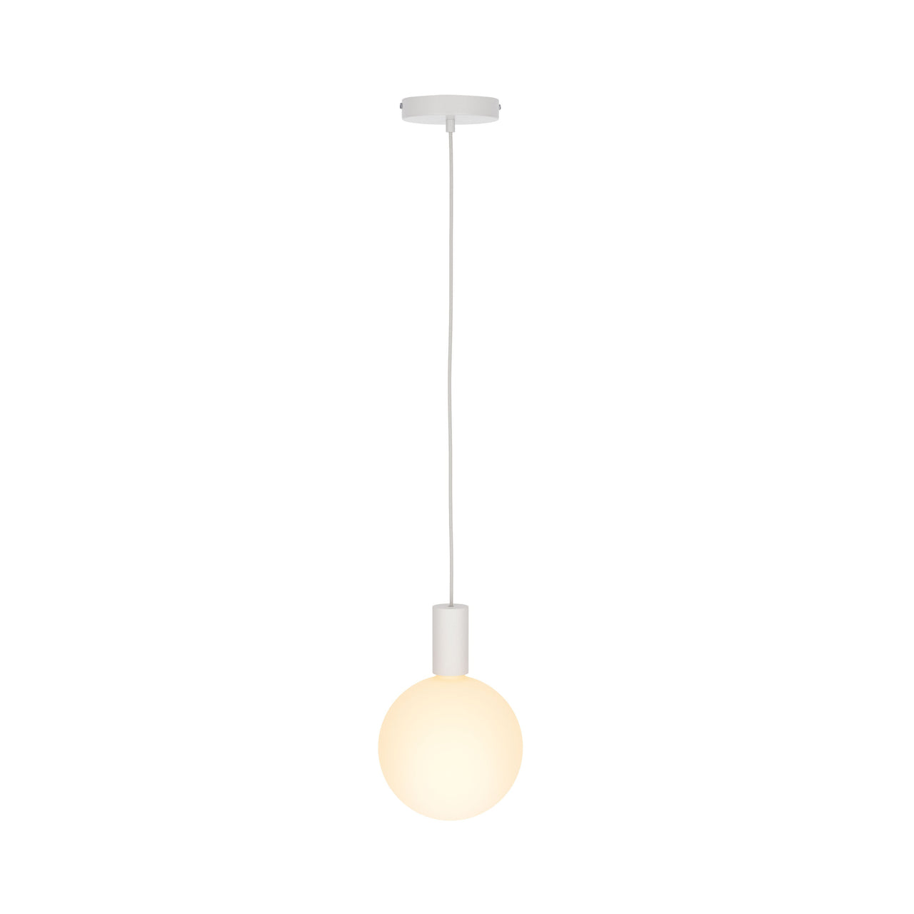 Alumina Single Pendant with Sphere V Bulb