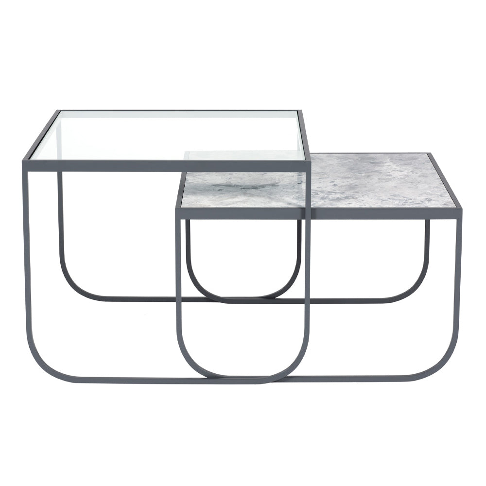 Tati Small Coffee Table: Marble Top
