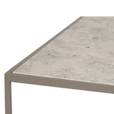 Tati Coffee Table: Square + Stone Top