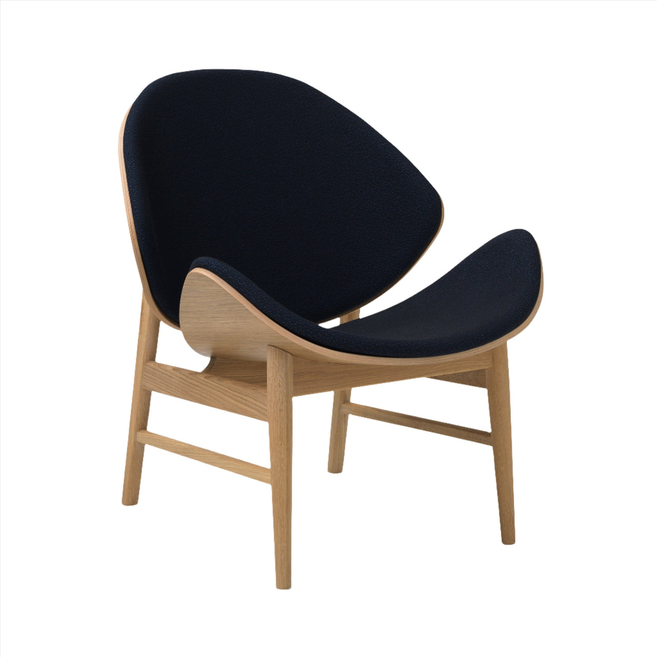 The Orange Lounge Chair: Seat + Back Upholstered + Oiled Oak